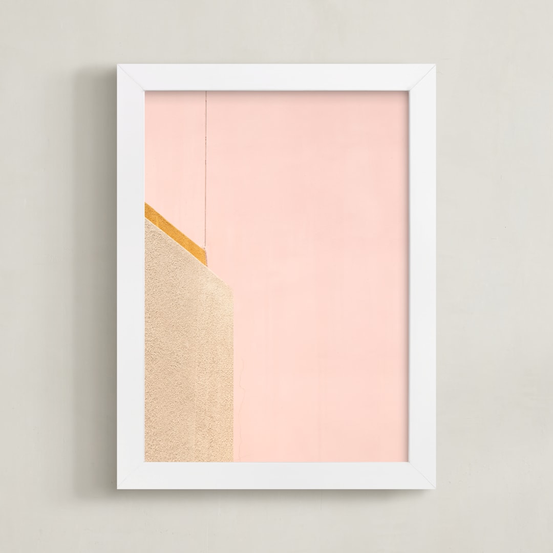 "A Balanced Arch II" - Art Print in Creamy Pink by Lisa Sundin - Framed