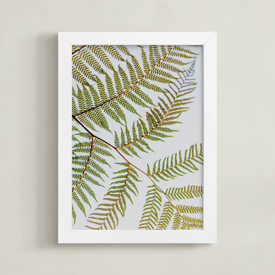 "Synthesis" - Art Print in Fern Green by Shannon Terrell - Framed
