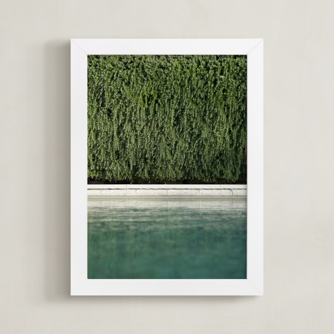 "Poolside 1" - Art Print in Aqua Verde by Kelsey Mucci - Framed