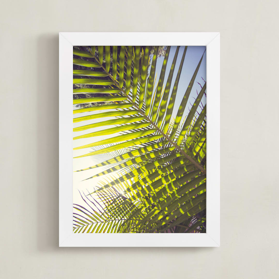 "In the right place 1" - Art Print in Golden Blue by Owl and Toad - Framed