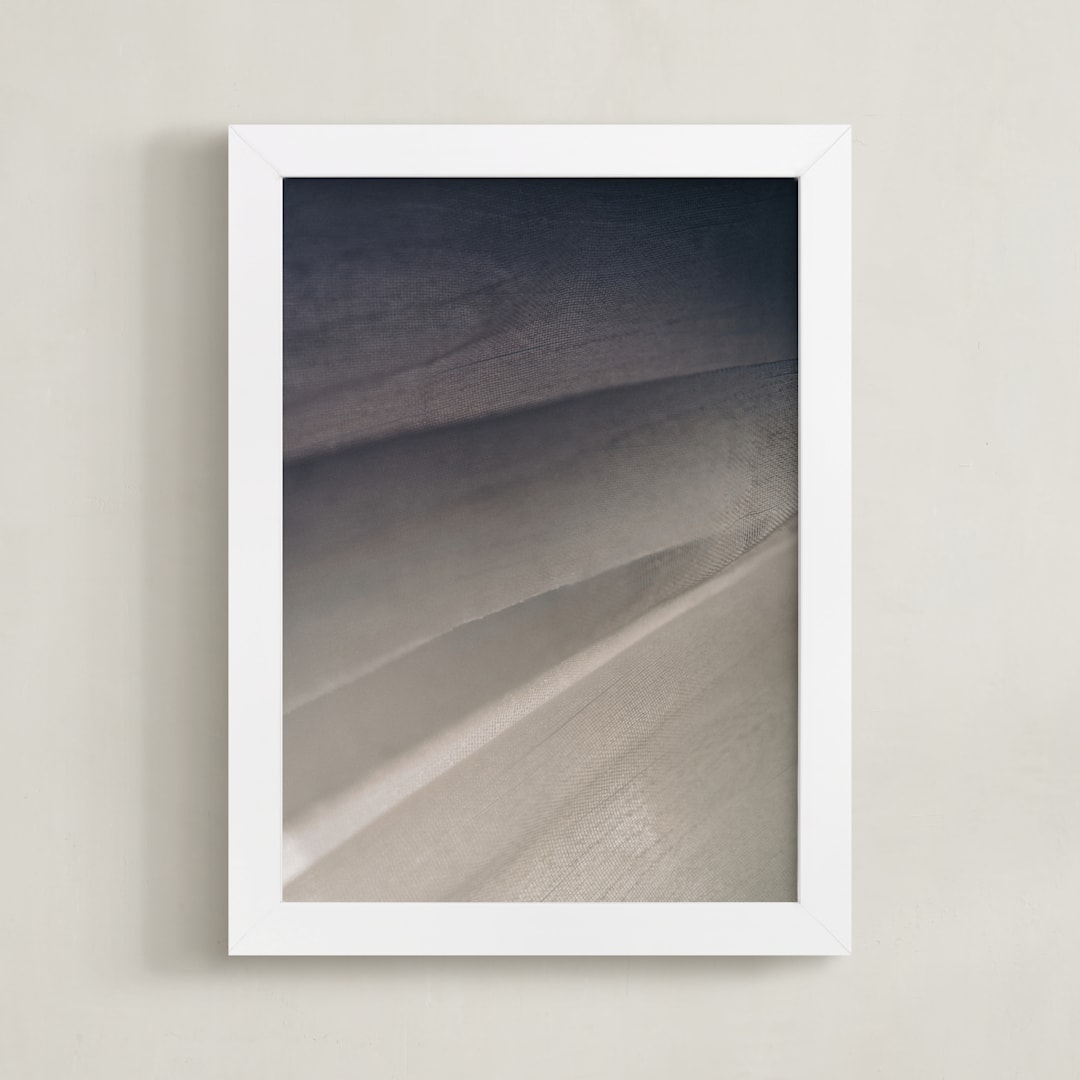 "Deep Shadow II" - Art Print in Grey Violet by David Michuki - Framed