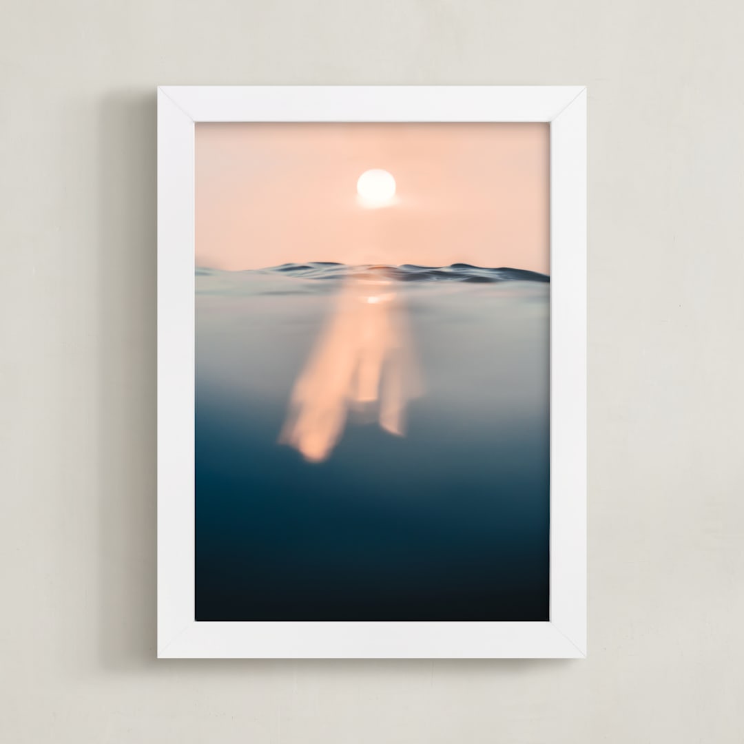 "Through" - Art Print in blush by Kamala Nahas - Framed