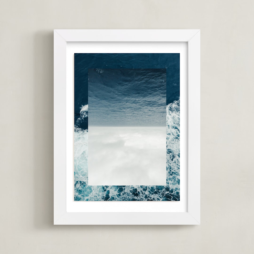 "Waves 2" - Art Print in Marine by lulu and isabelle - Framed