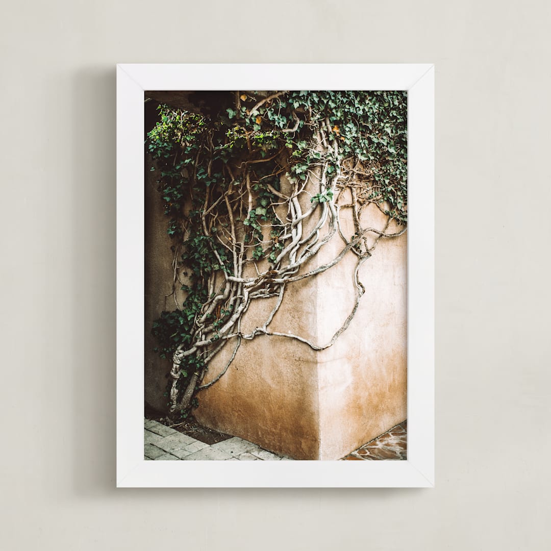 "Hold On" - Art Print in ivy by Janet Cruz - Framed