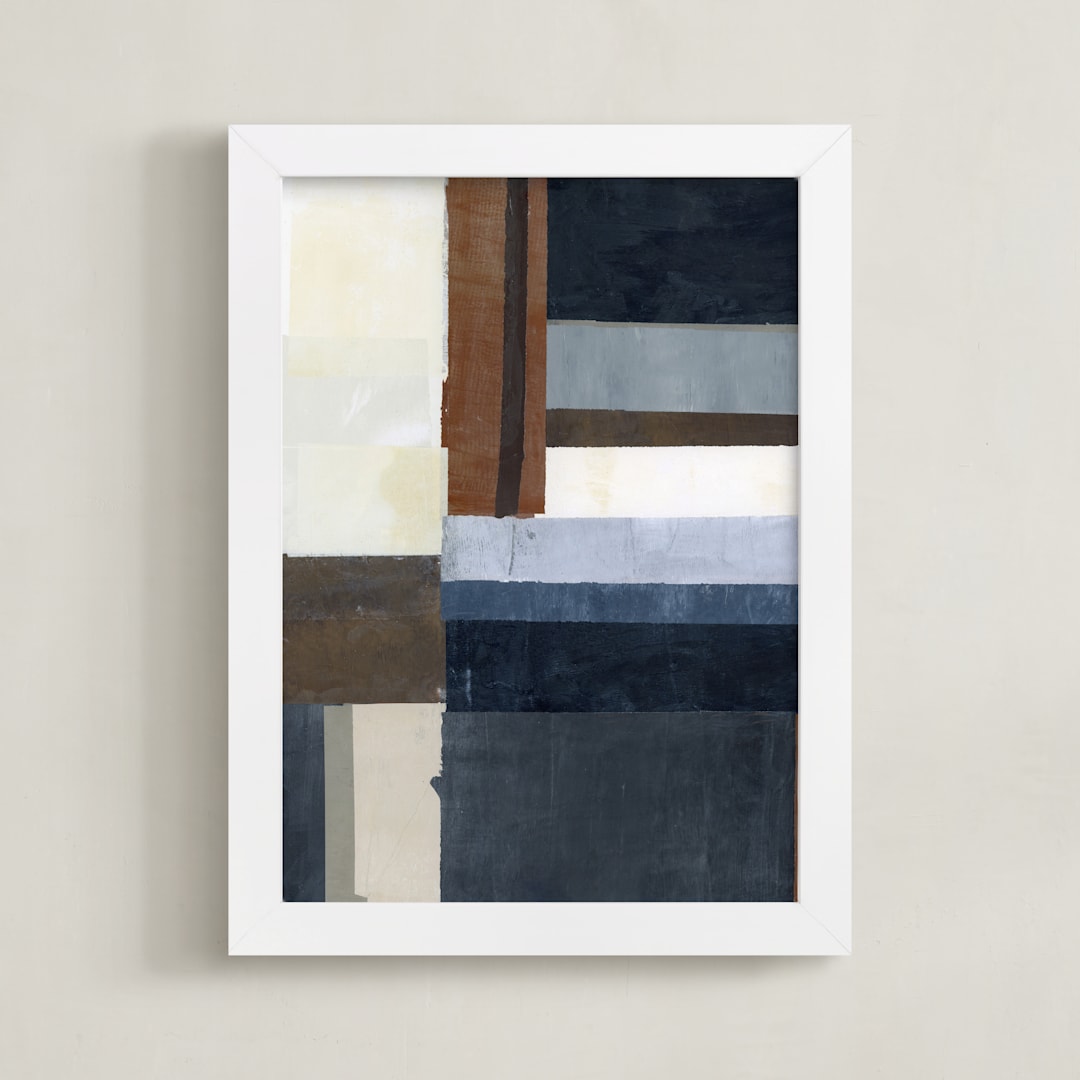 "Maverick" - Art Print in marine by Sara Hicks Malone - Framed