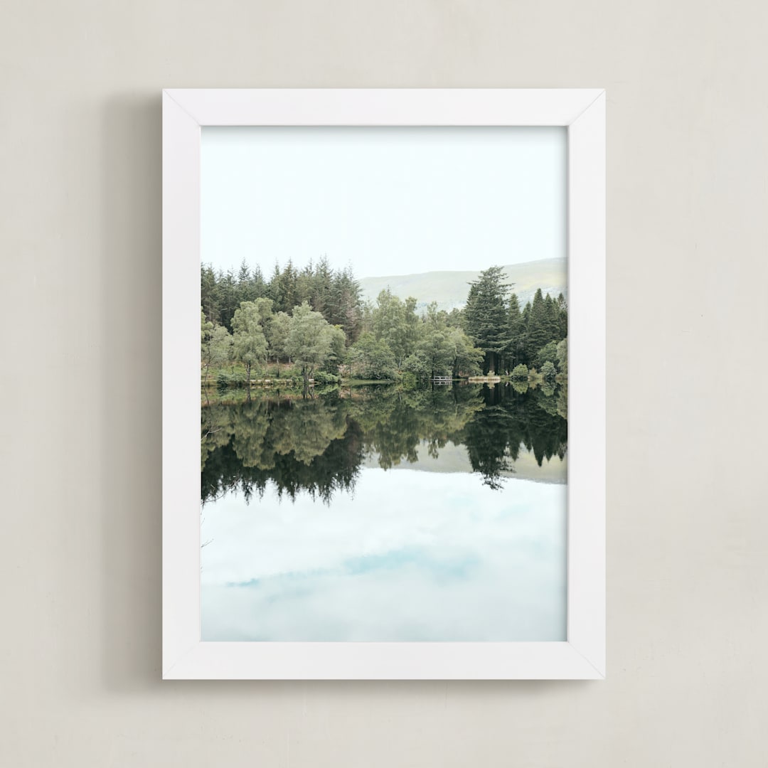 "Mirror Mirror I" - Art Print in Lake by lulu and isabelle - Framed