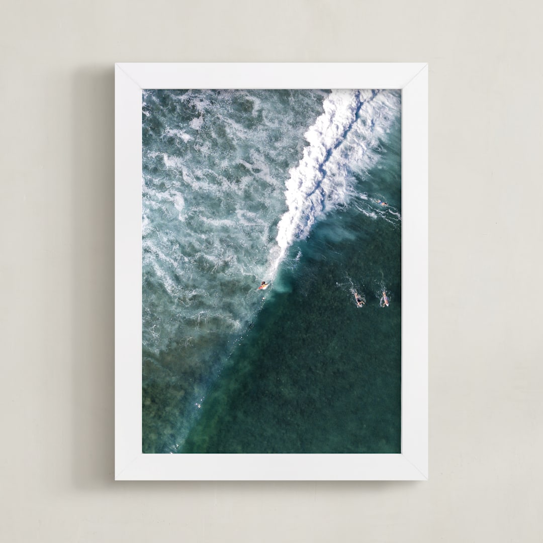 "Ride I" - Art Print in Teal by Shari Margolin - Framed