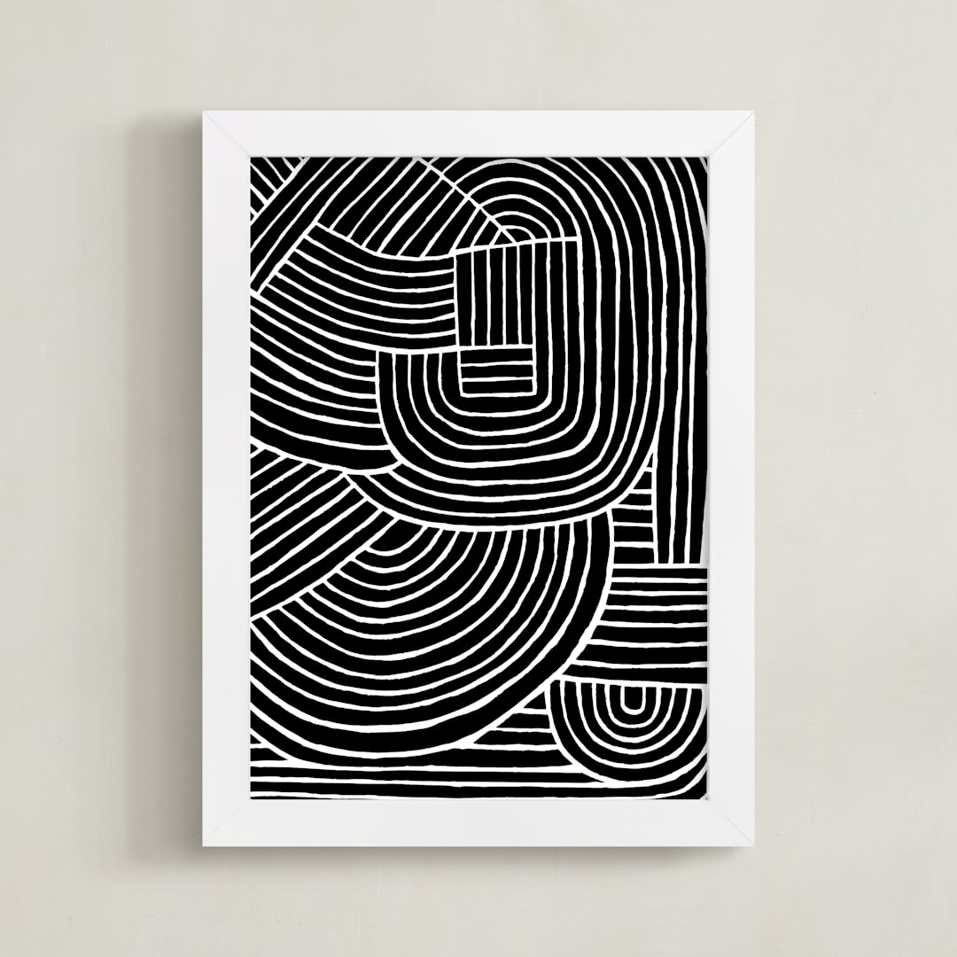 "A Long Ray Around" - Art Print in Night by raven erebus - Framed