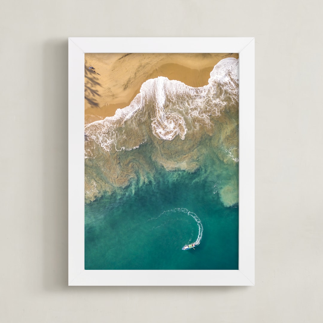 "Sea Change" - Art Print in Ocean by Shari Margolin - Framed