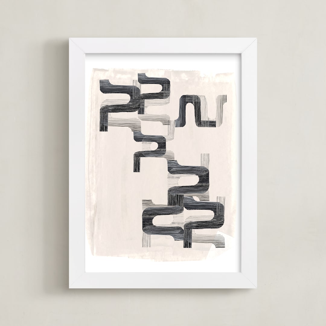 "Some dialogues" - Art Print in cloudy dialogues by Bethania Lima - Framed