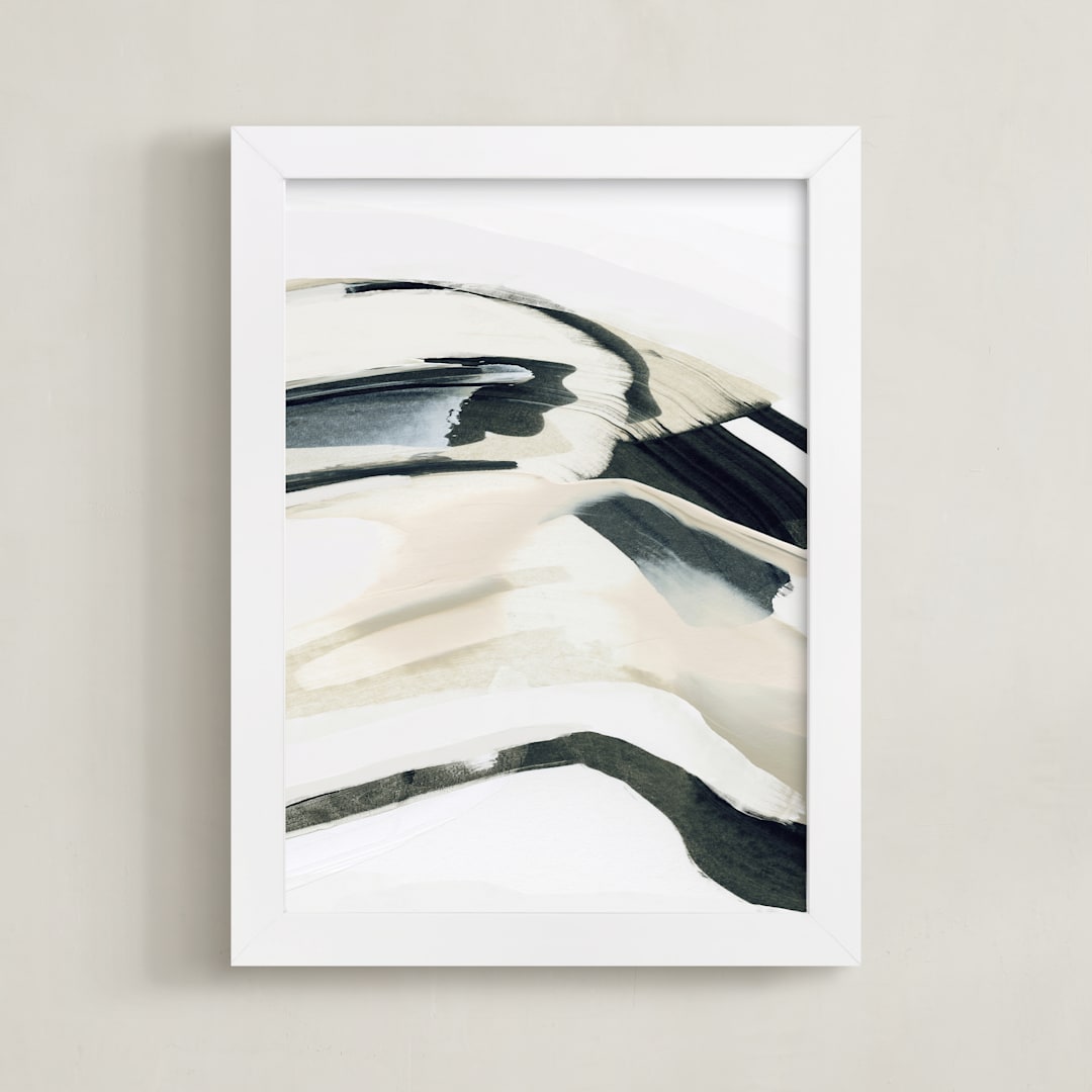 "To Wander I" - Art Print in Charcoal by Melanie Severin - Framed