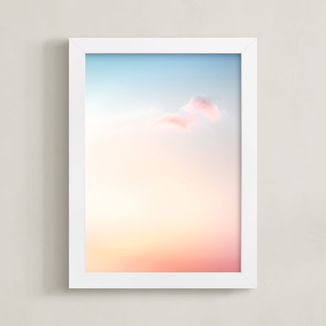 "Rainbow Sky II" - Art Print in Rainbow by Kamala Nahas - Framed
