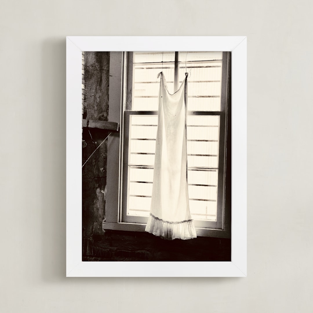 "Slip" - Art Print in Black and White by Erin Savage - Framed