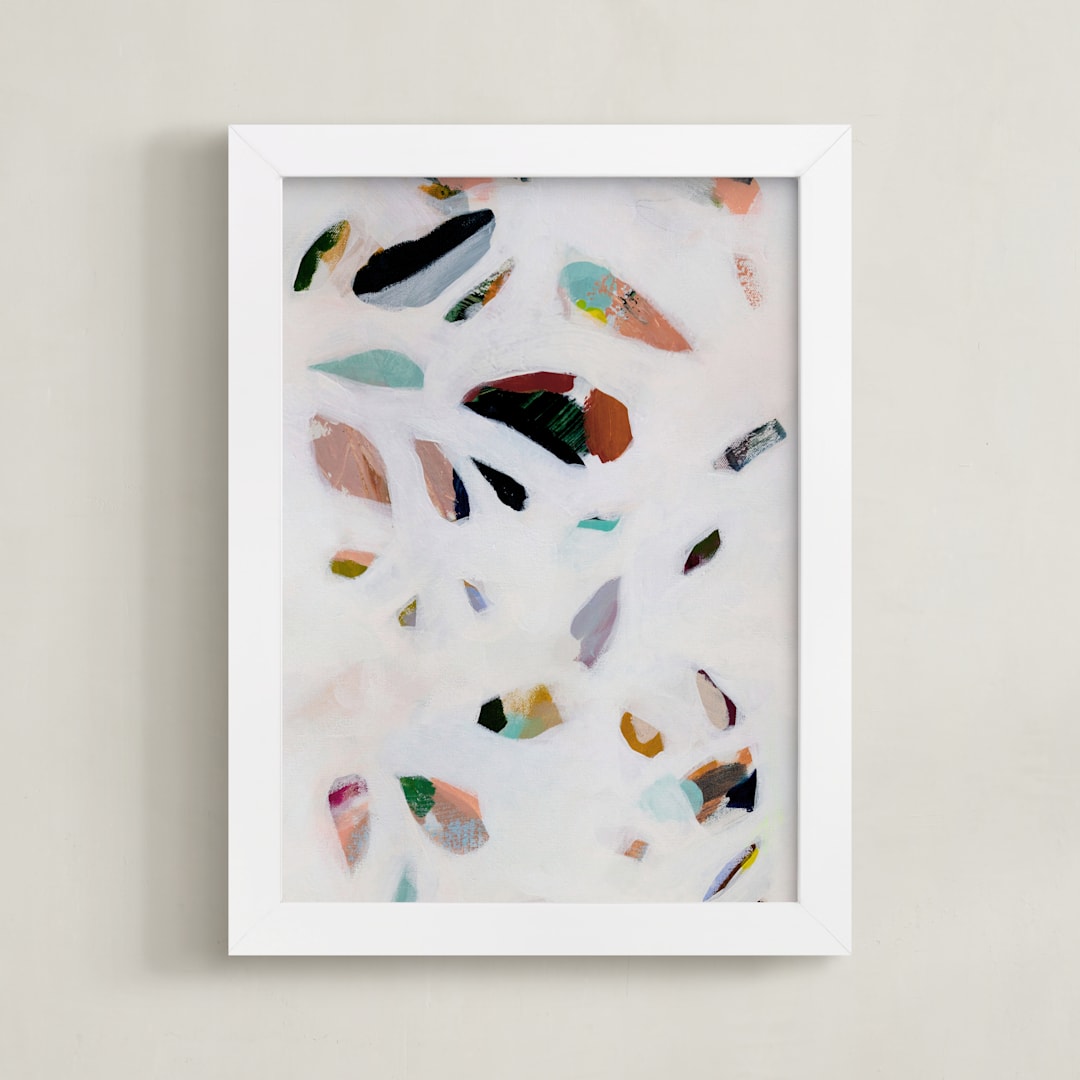 "Spring Thaw I" - Art Print in Ivory by Kayla King - Framed