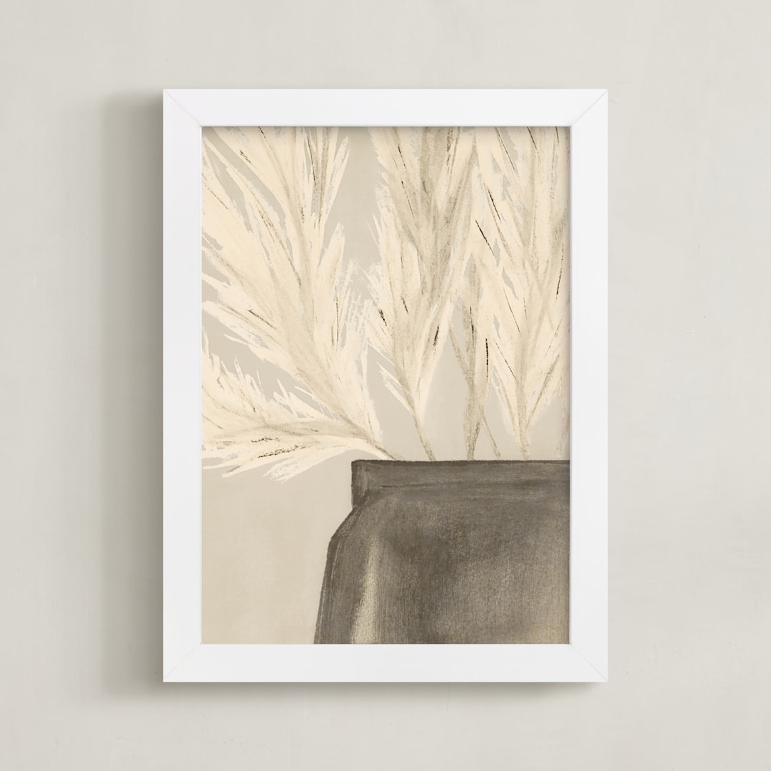 "Flower Market 02" - Art Print in Light Natural by Shawna Urban - Framed