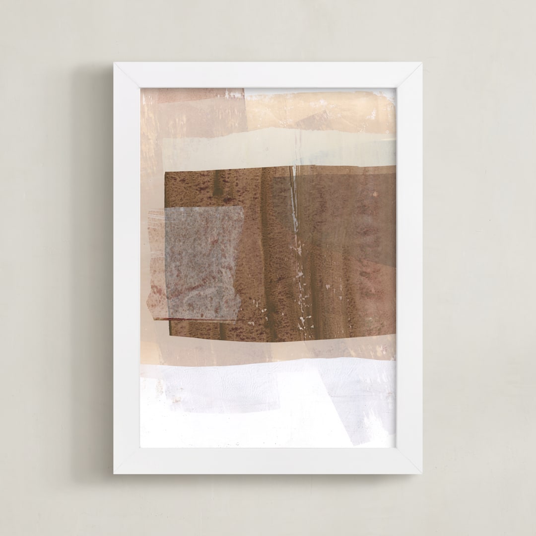 "Paper Plane I" - Art Print in Rose by Jennifer Daily - Framed