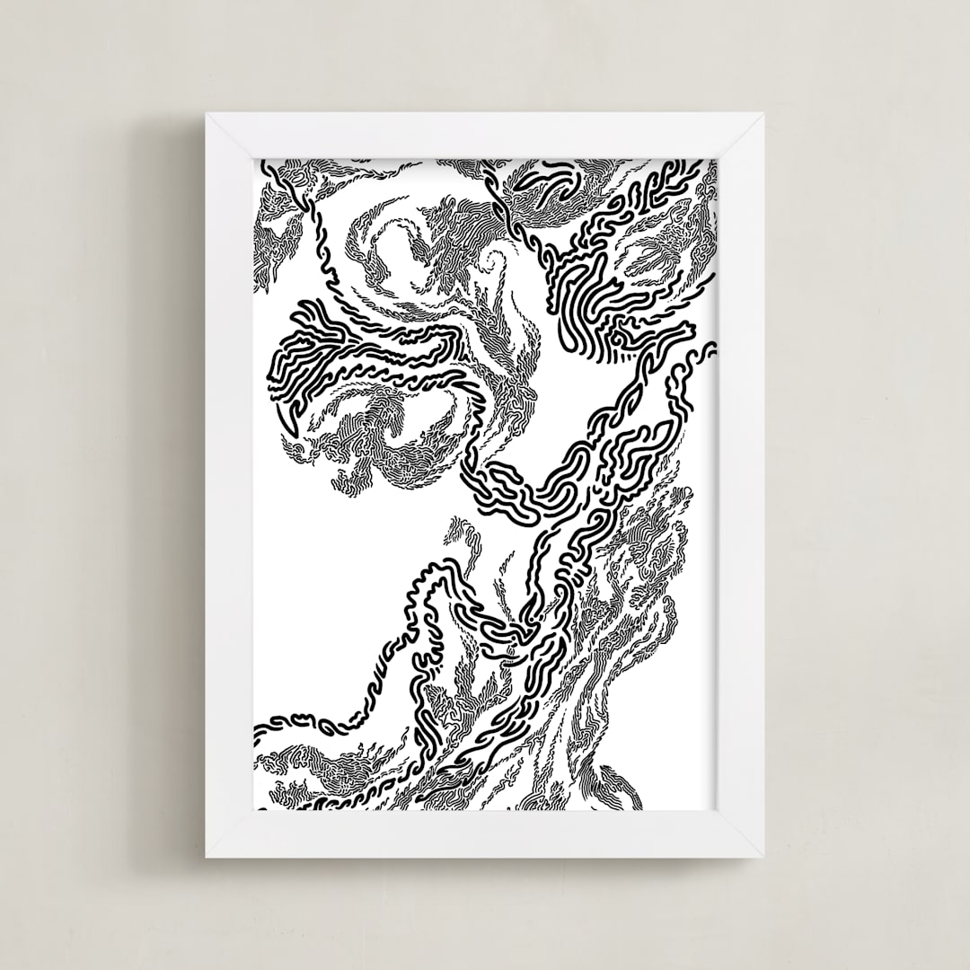 "Cloud Formations 1" - Art Print in Ink by Harrison Tenzer - Framed