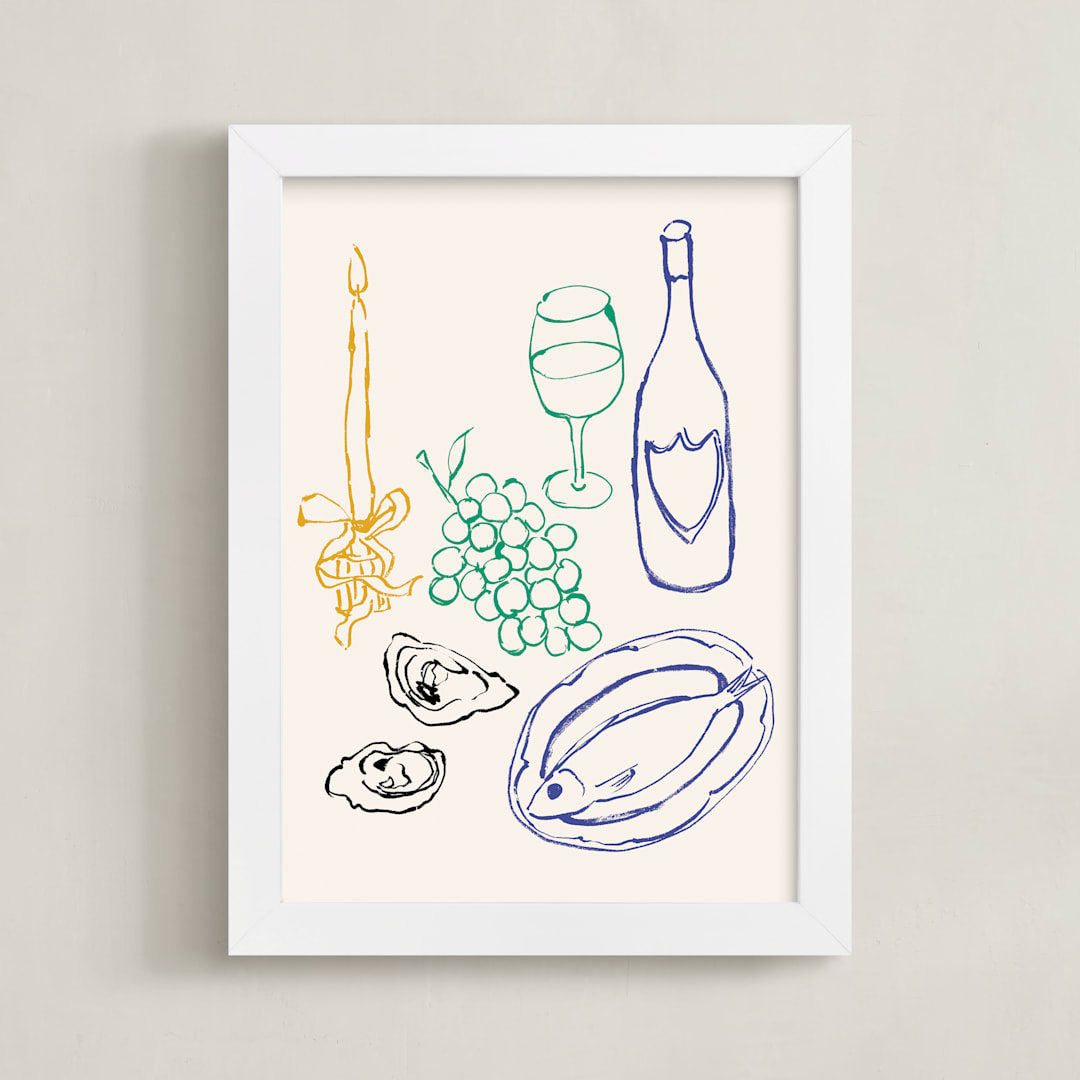 "Dawn & Dusk Delights 2" - Art Print in Cotton by Cass Loh - Framed