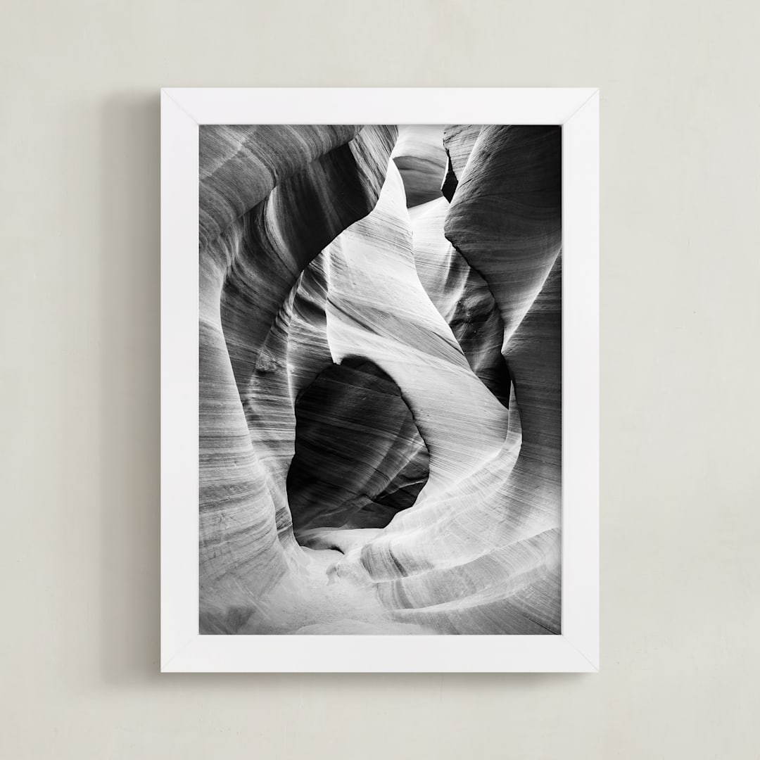 "Canyon 1" - Art Print in ink by Kamala Nahas - Framed