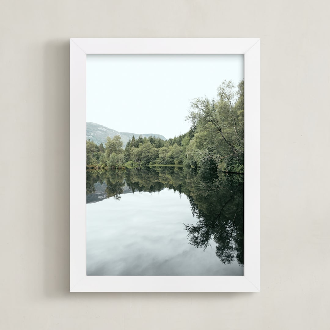 "Mirror Mirror III" - Art Print in Lake by lulu and isabelle - Framed