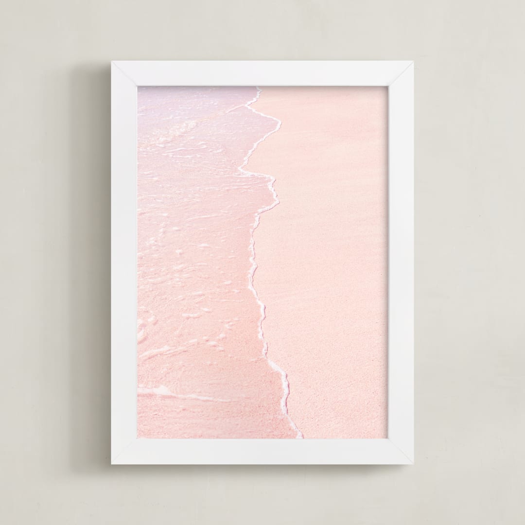 "Gentle Duality" - Art Print in Blush by Tania Medeiros - Framed