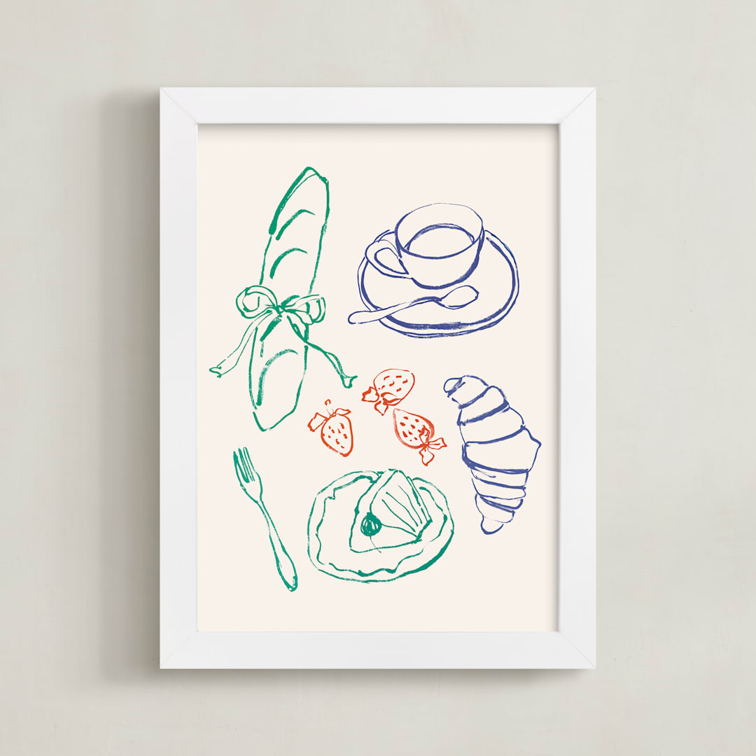 "Dawn & Dusk Delights 1" - Art Print in Cotton by Cass Loh - Framed