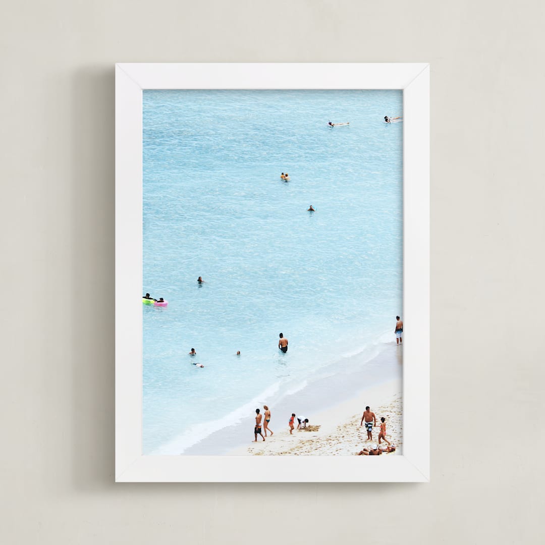 "If You Steal My Sunshine #1" - Art Print in Ocean Blue by Summer Strauch - Framed