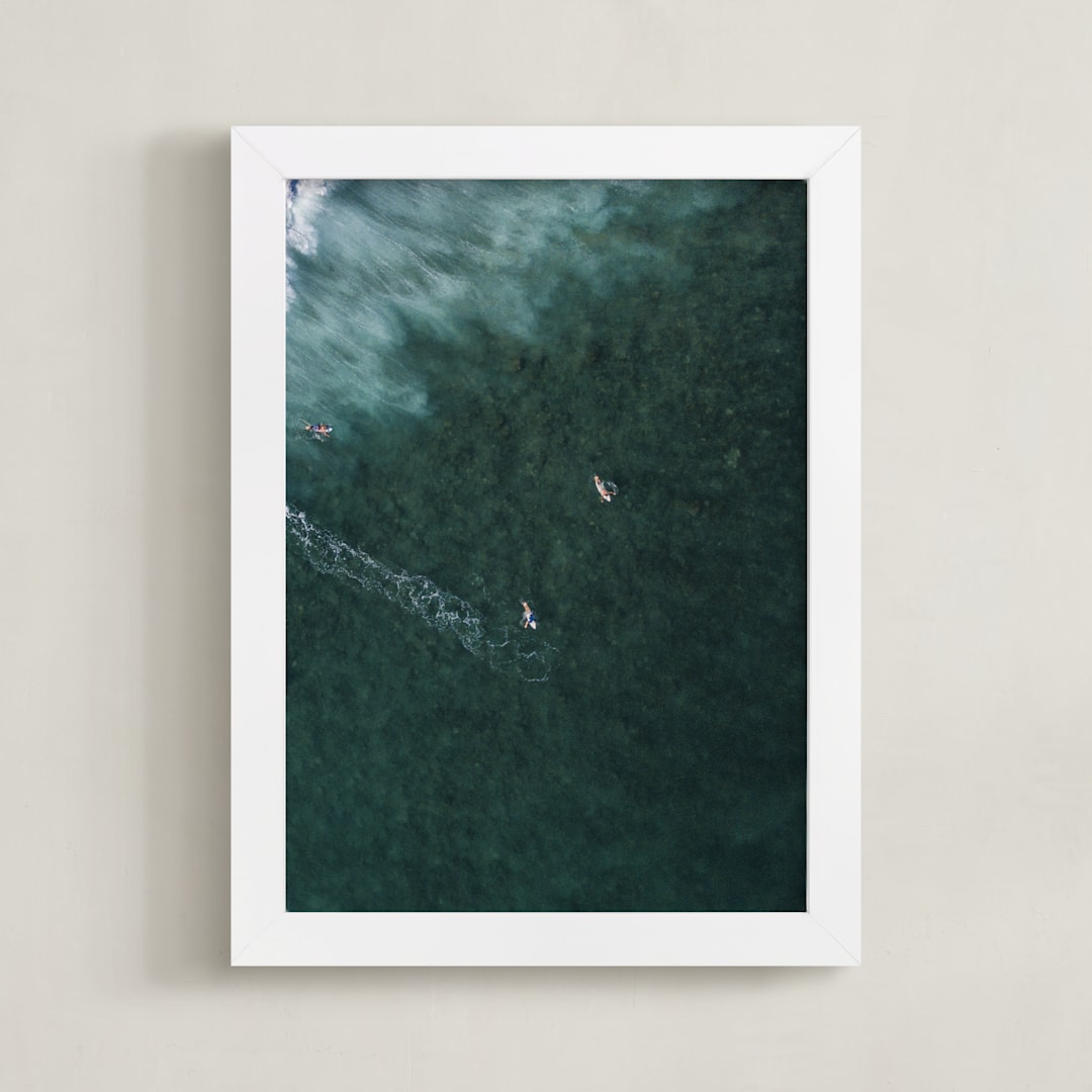 "Ride II" - Art Print in Teal by Shari Margolin - Framed