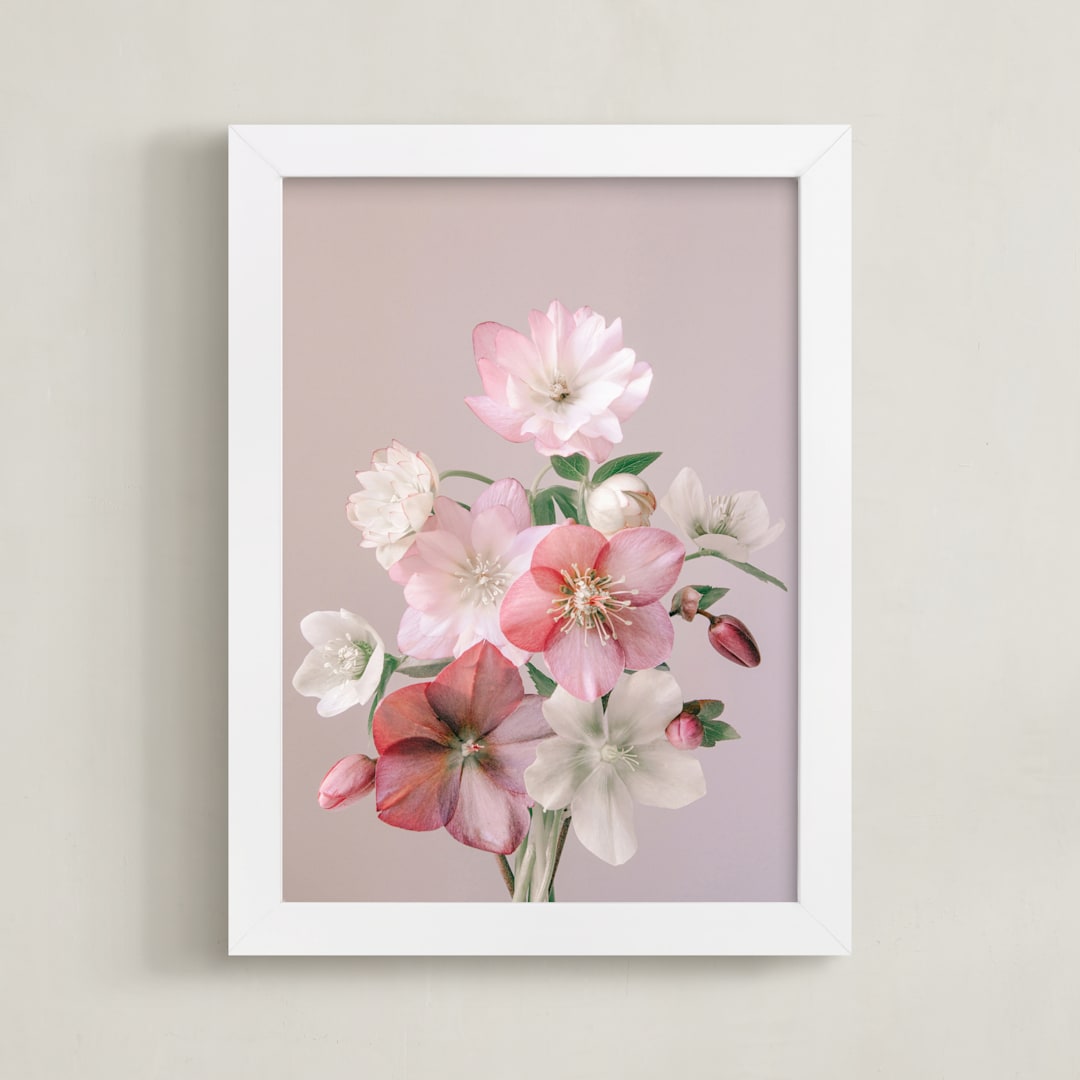 "Odette" - Art Print in Mauve by Ali Lanenga - Framed