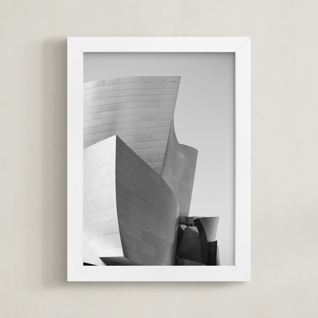 "Curves" - Art Print in monochrome by lulu and isabelle - Framed