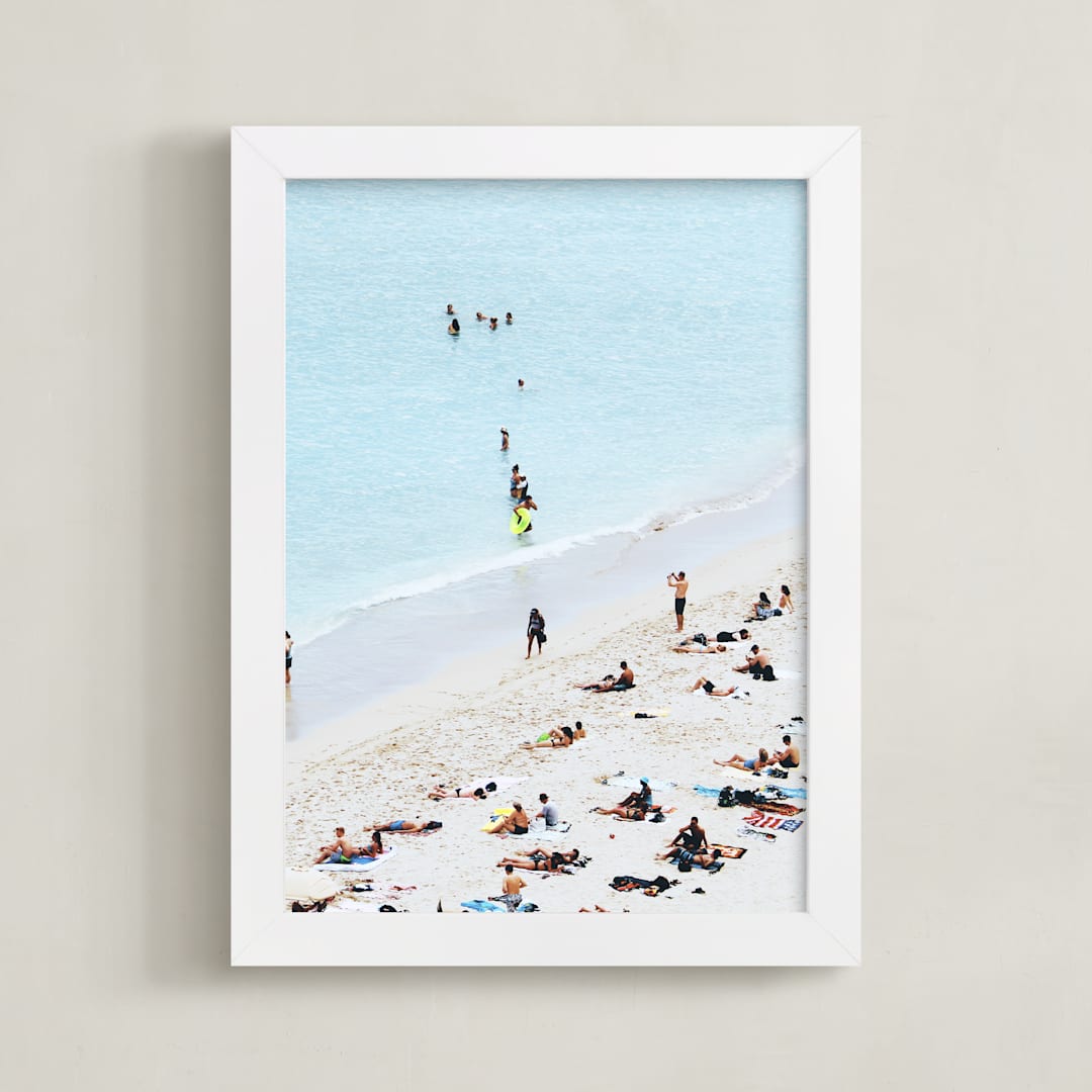 "If You Steal My Sunshine #2" - Art Print in Ocean Blue by Summer Strauch - Framed
