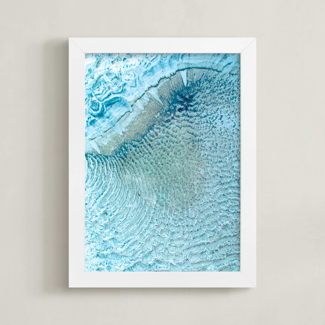 "sandbar" - Art Print in Seafoam Blue by Kaitlin Rebesco - Framed
