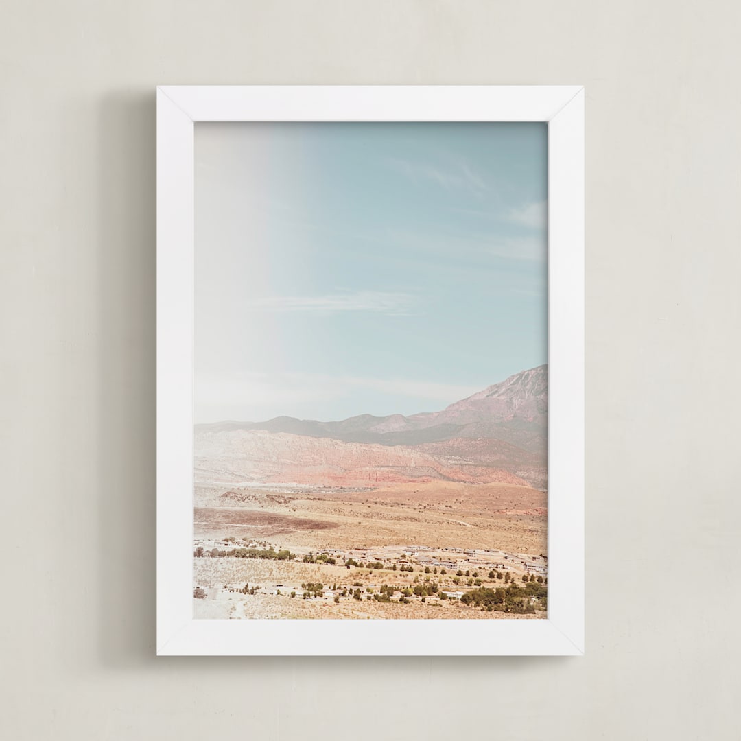 "On the Horizon No 2" - Art Print in Sky by Shawna Urban - Framed