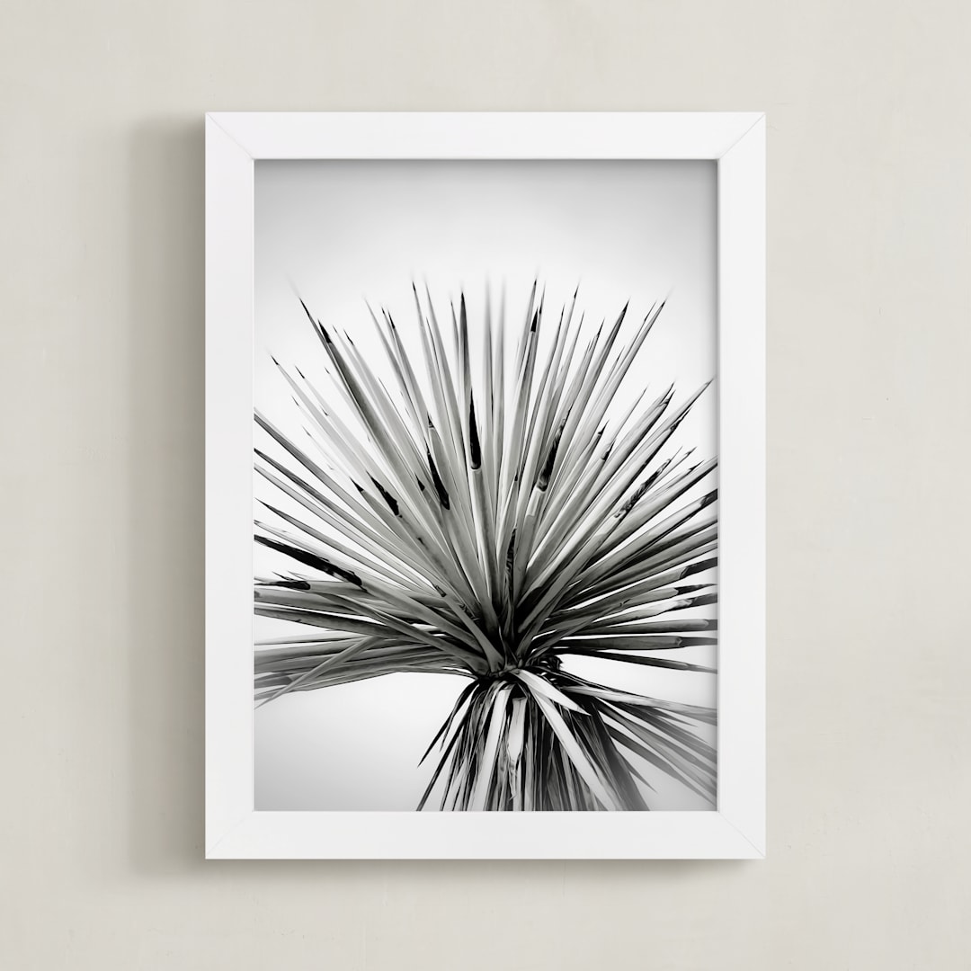 "Midsummer Haze" - Art Print in light hazy grey by Melissa Agular - Framed