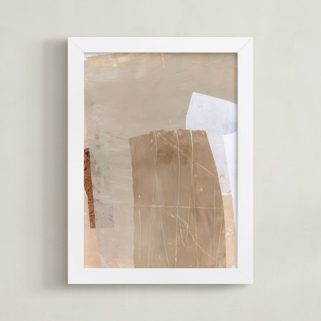 "Paper Plane IV" - Art Print in Rose by Jennifer Daily - Framed