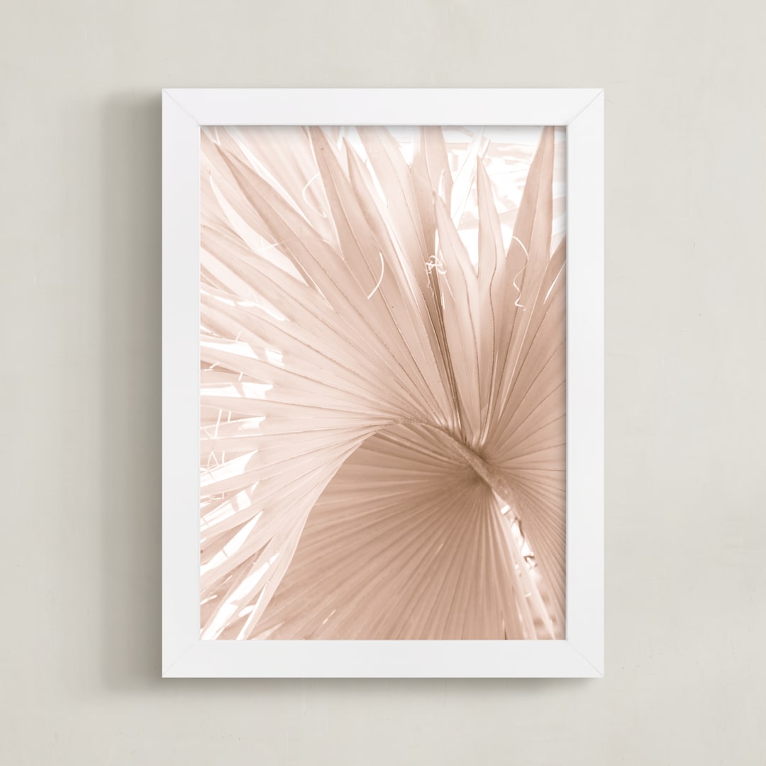 "Whirl" - Art Print in Beige by Carly Tabak - Framed