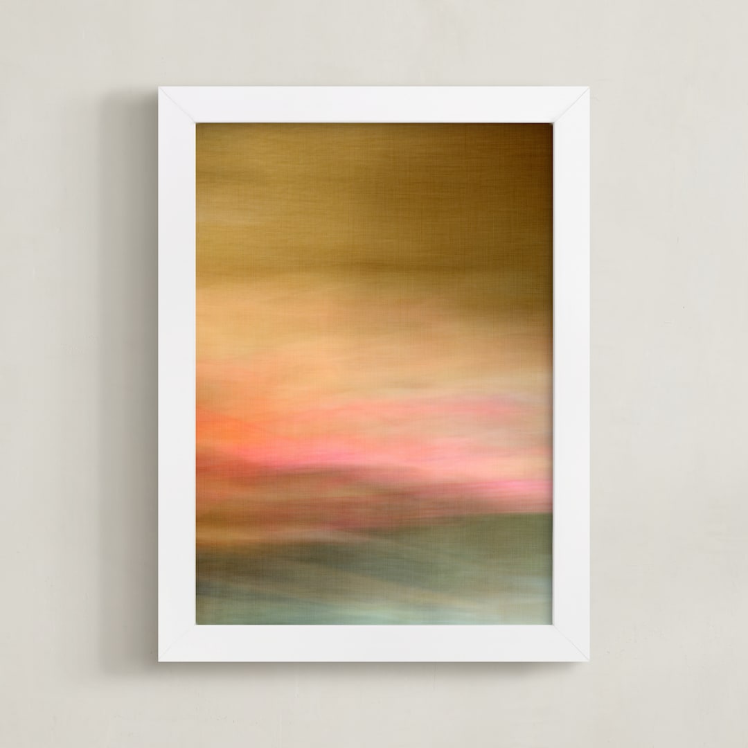 "Prairie" - Art Print in Amber by Laura Bolter - Framed