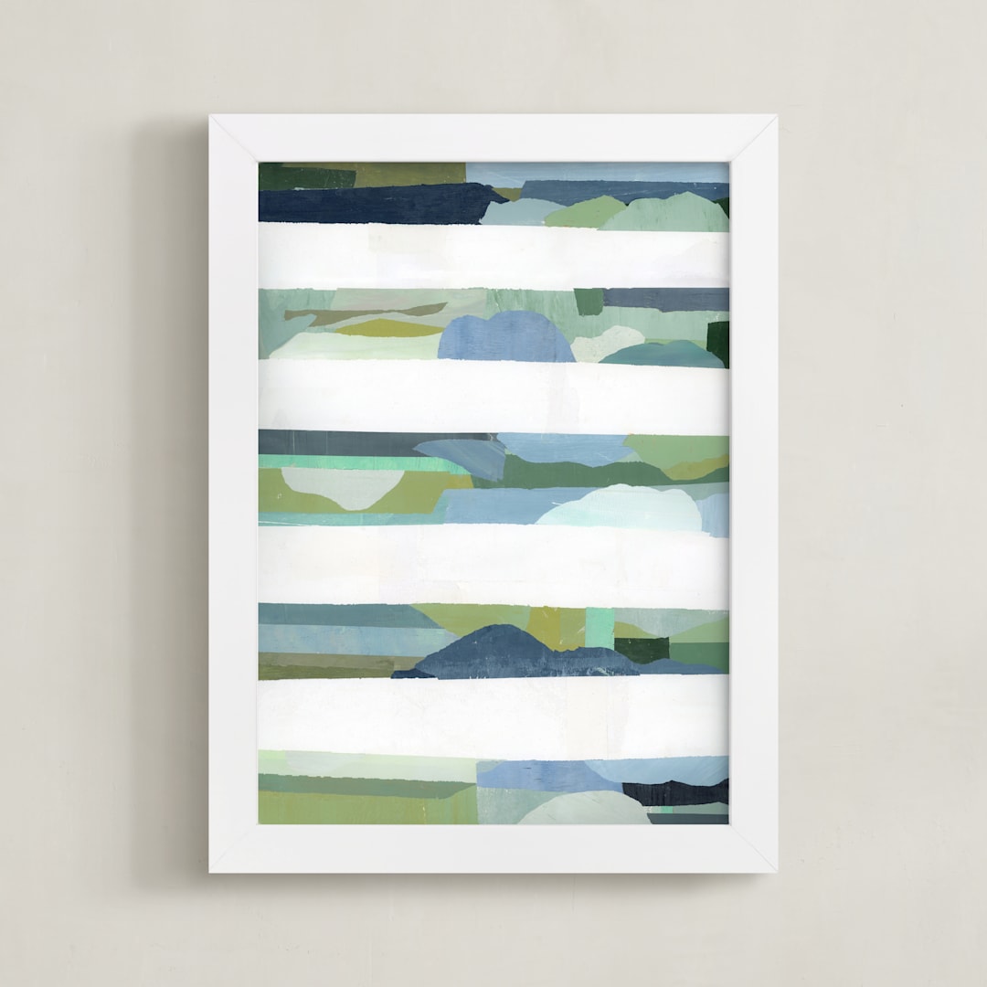 "Blue Skies Ahead" - Art Print in Blue Skies by Sara Hicks Malone - Framed