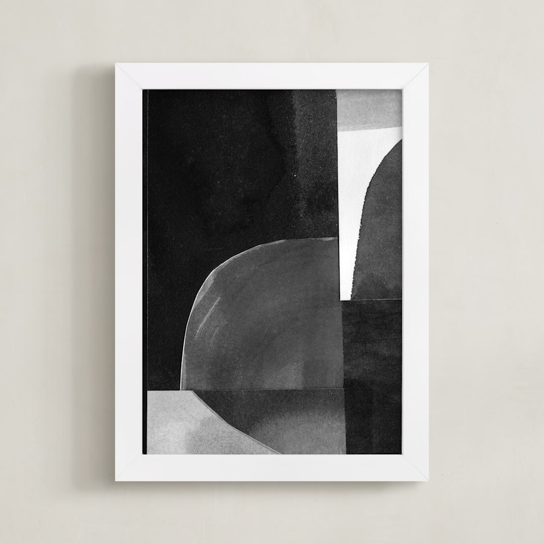 "Construct 32" - Art Print in Black & White by Ashleigh Ninos - Framed