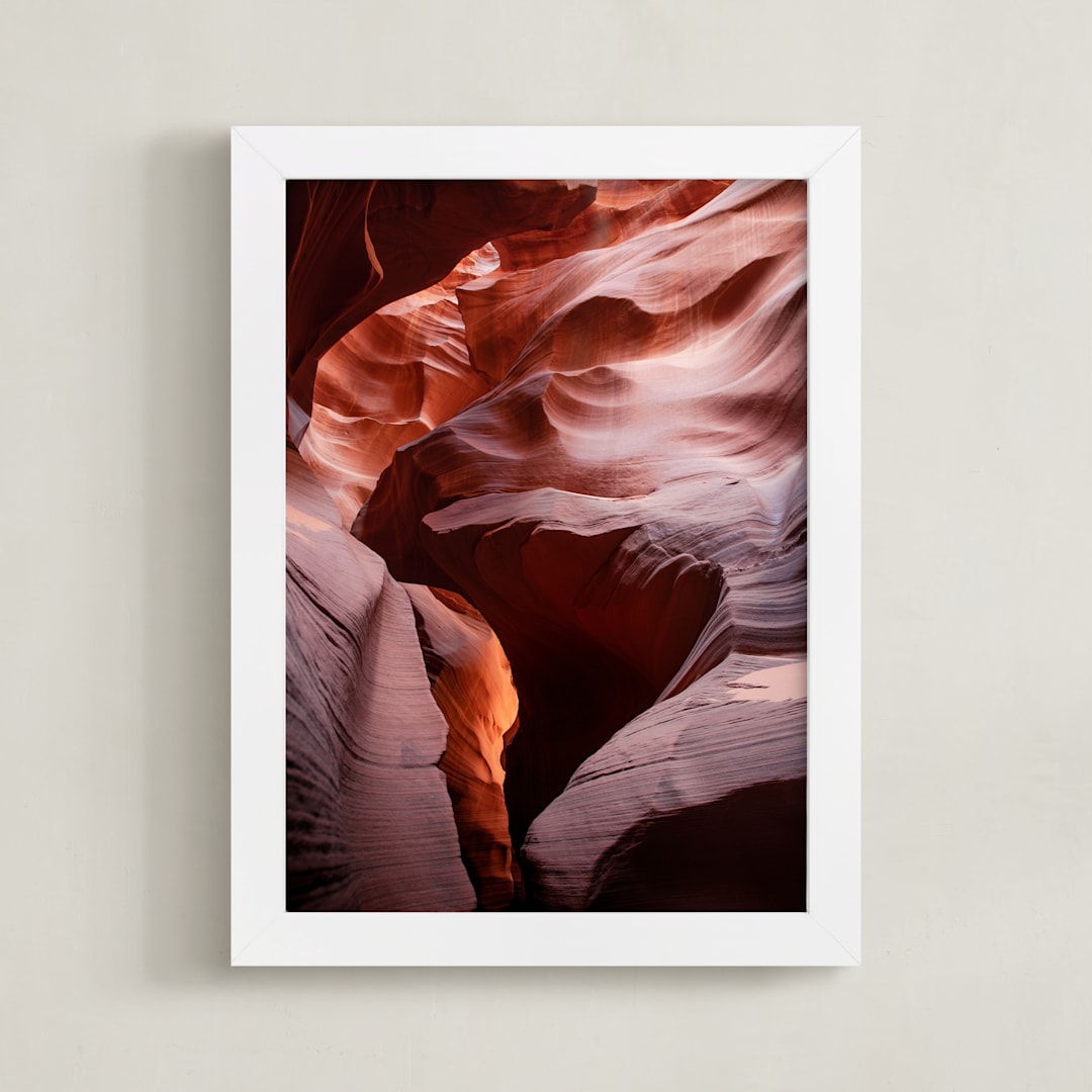 "Sandstone and Light" - Art Print in Terracotta by Eric Clegg - Framed