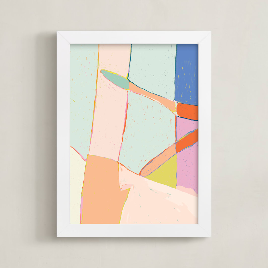 "The light" - Art Print in Taffy by Alicia Schultz - Framed