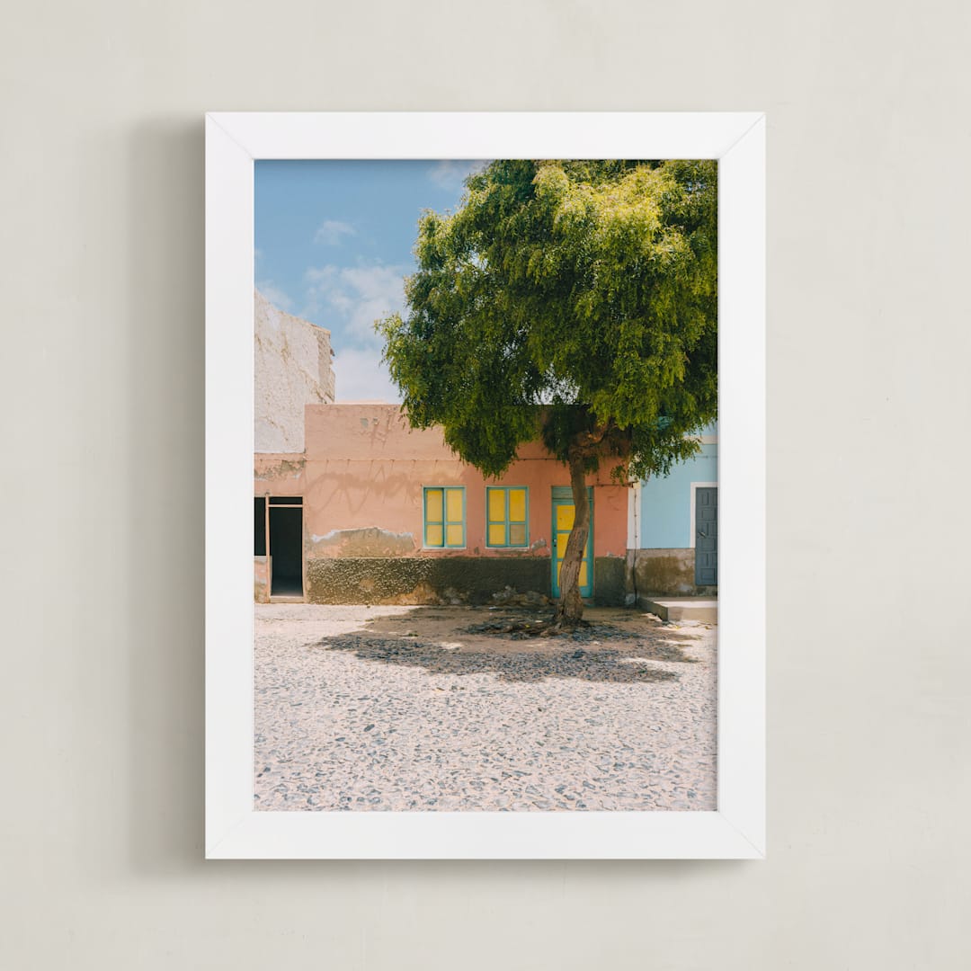 "Boa Vista" - Art Print in CP Blue by Kate Baird - Framed