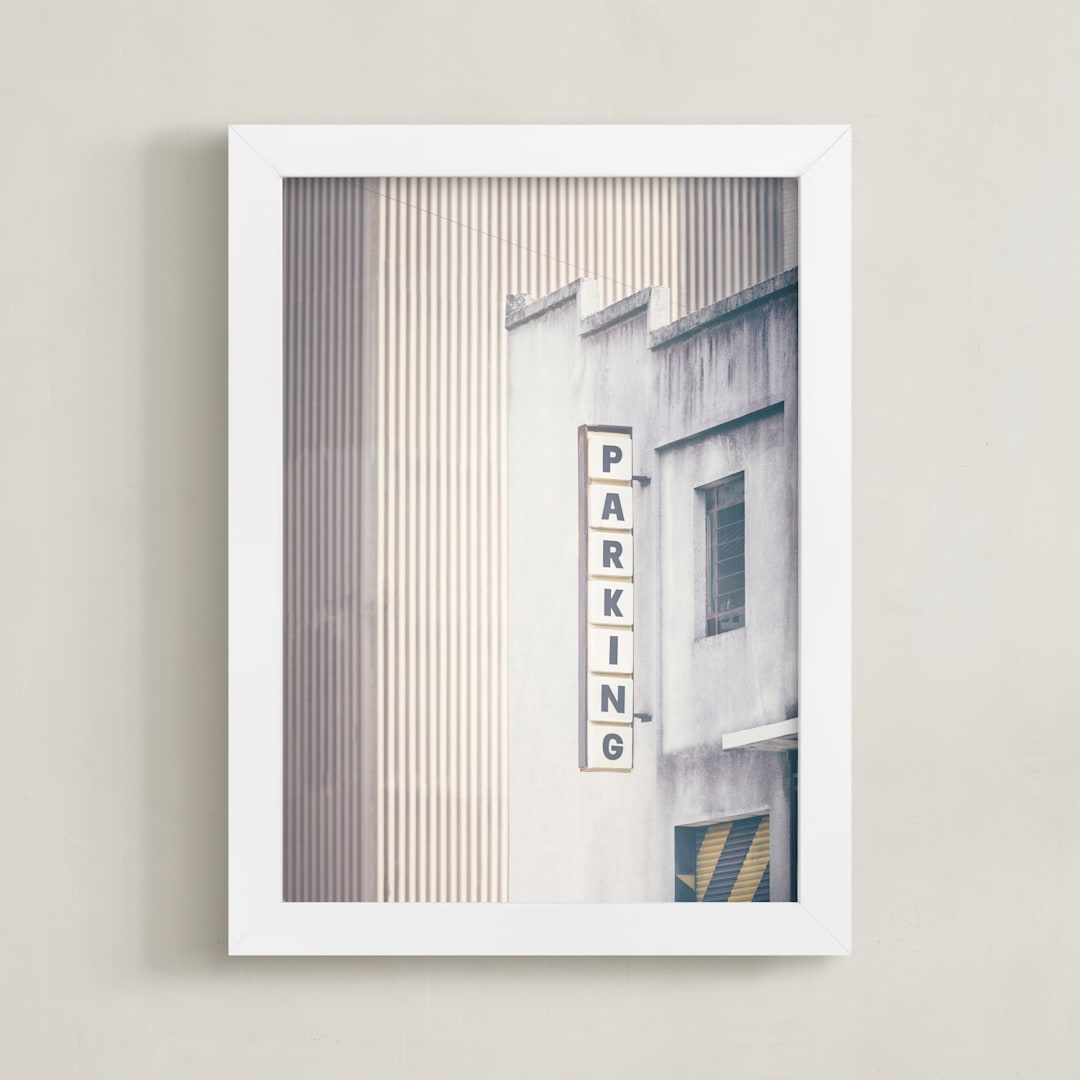 "Urban scene" - Art Print in Stone by Lucia Coppola - Framed