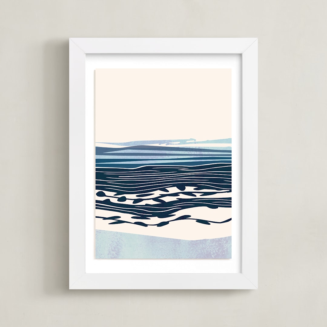 "Seascape I" - Art Print in marine by Tatjana Koraksic - Framed