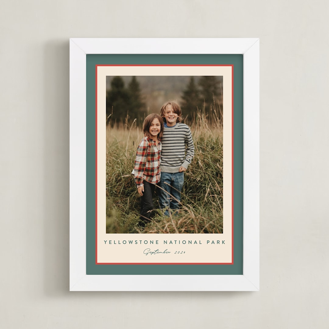 "Ribbon Frame: Portrait Framed Photo" - Framed Photo in Sprig by Carolyn MacLaren - Framed