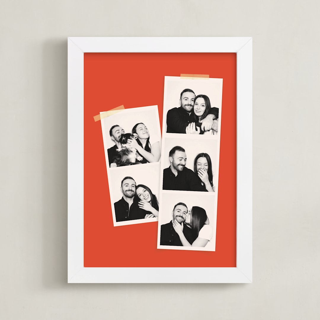 "Photo Booth" - Framed Photo in Tomato by Morgan Kendall - Framed