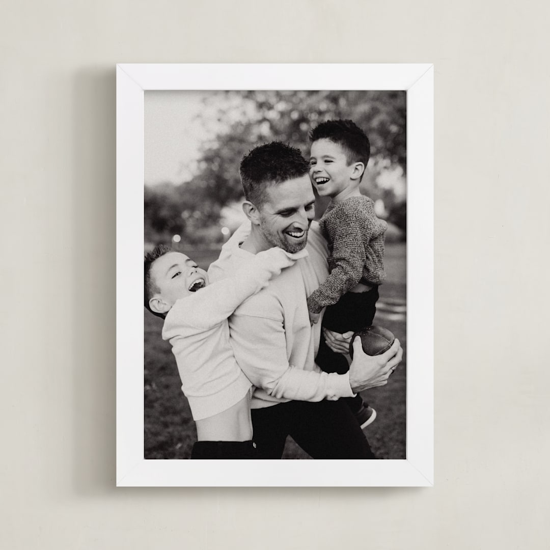 "The Big Picture: Father's Day Framed Photo" - Framed Photo in White by Minted - Framed