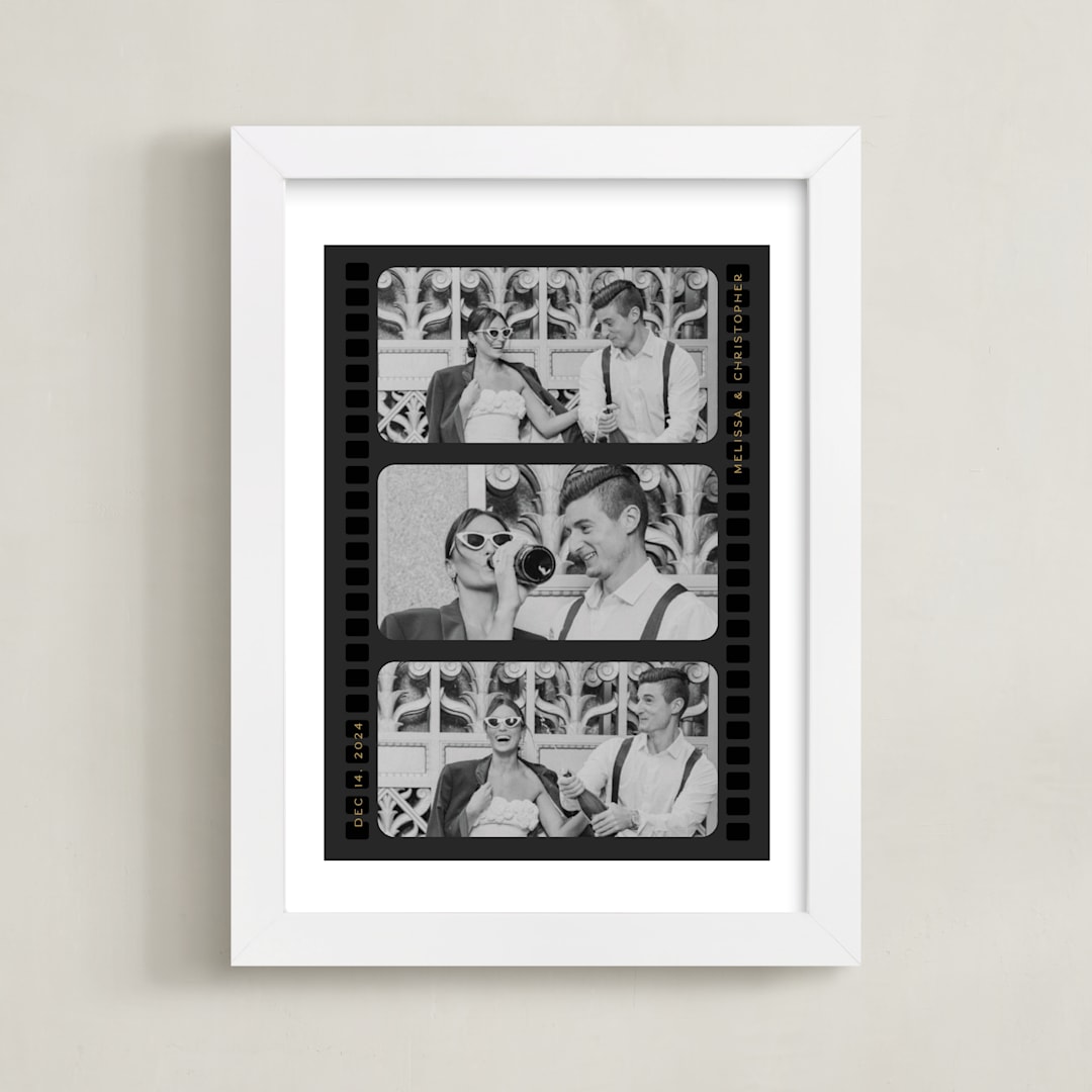 "Vintage Film: Framed Photo" - Framed Photo in Noir by Christie Garcia - Framed
