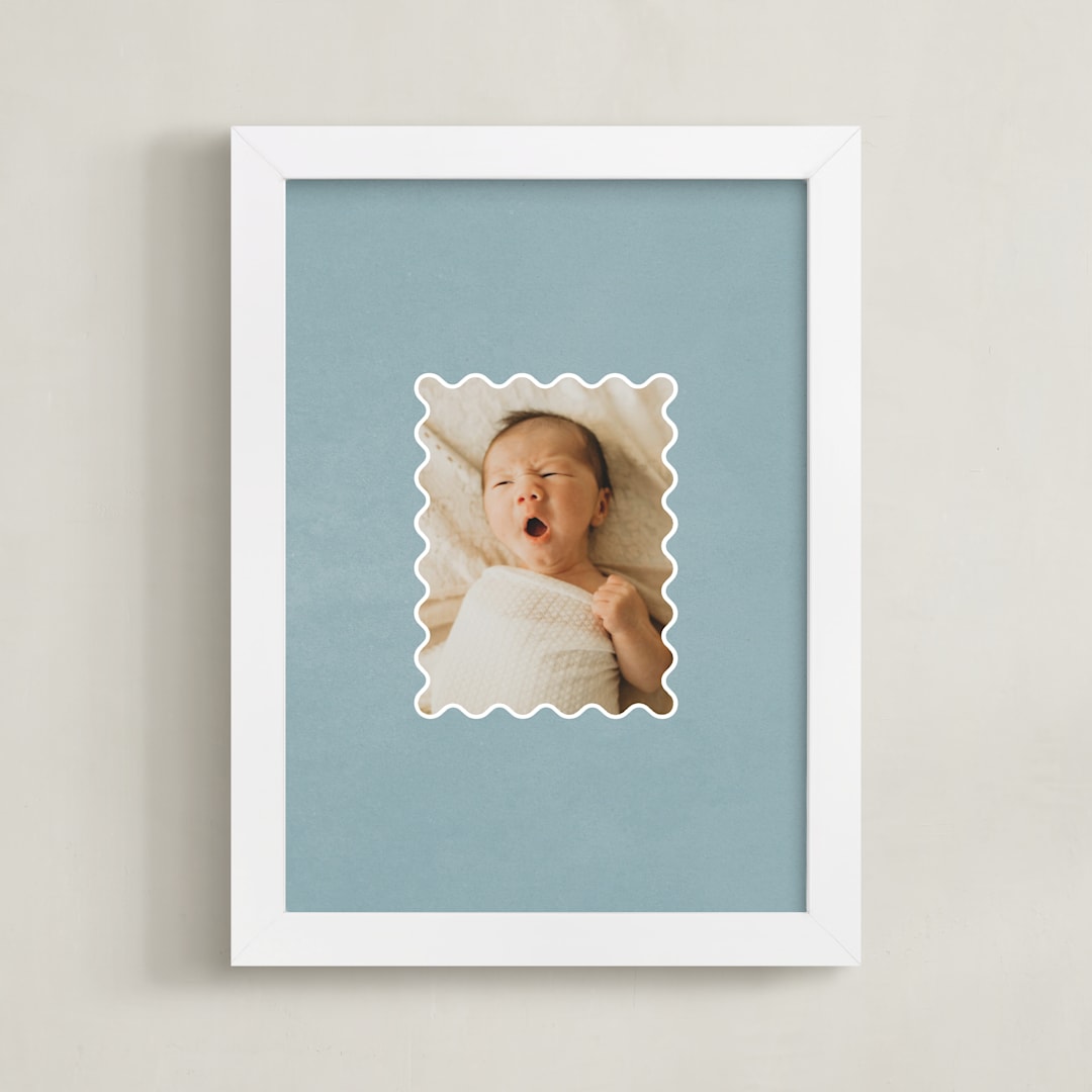 "Squiggle: Portrait" - Framed Photo in Sky by Kelly Watkins - Framed