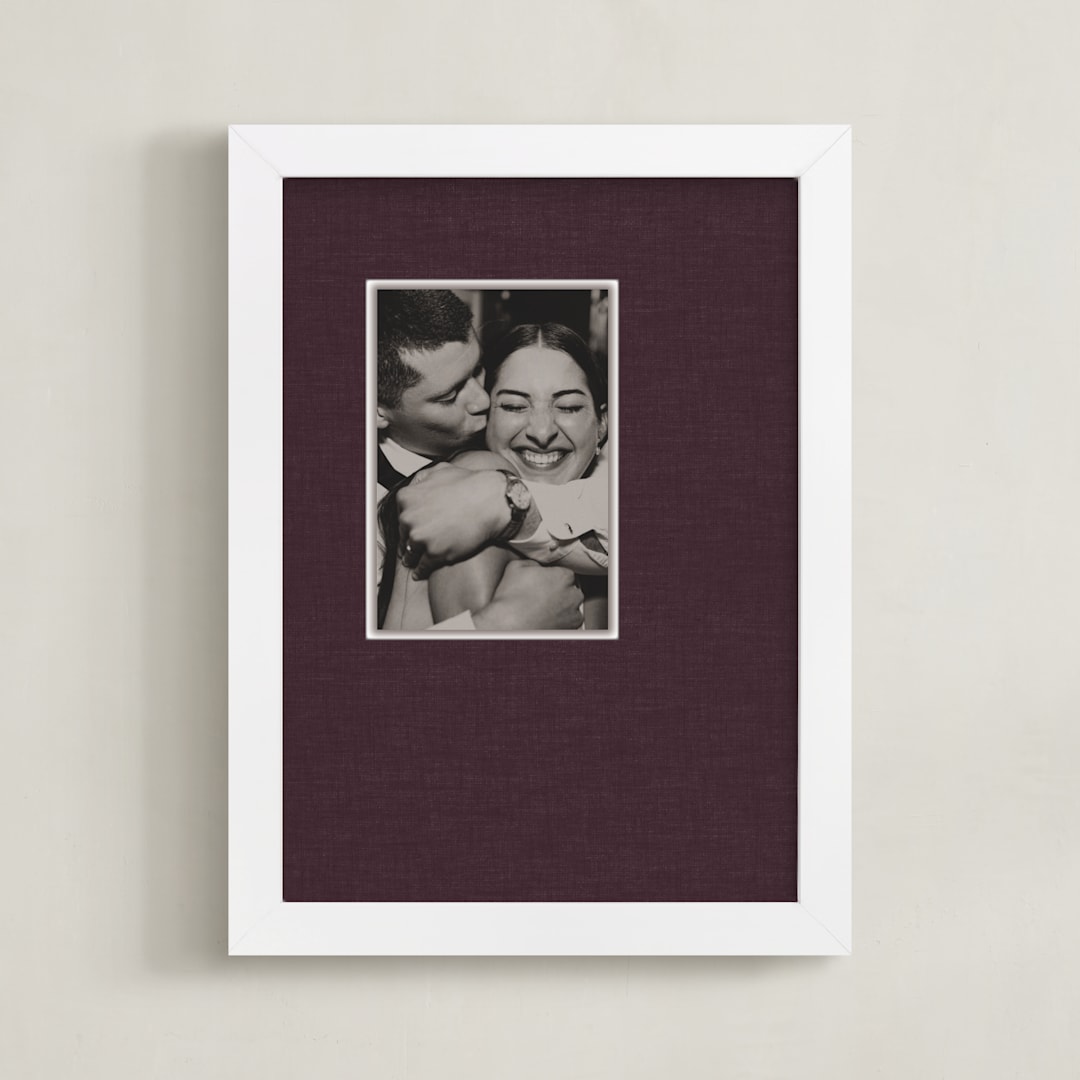 "Offset" - Framed Photo in Maroon by Annie Shapiro - Framed